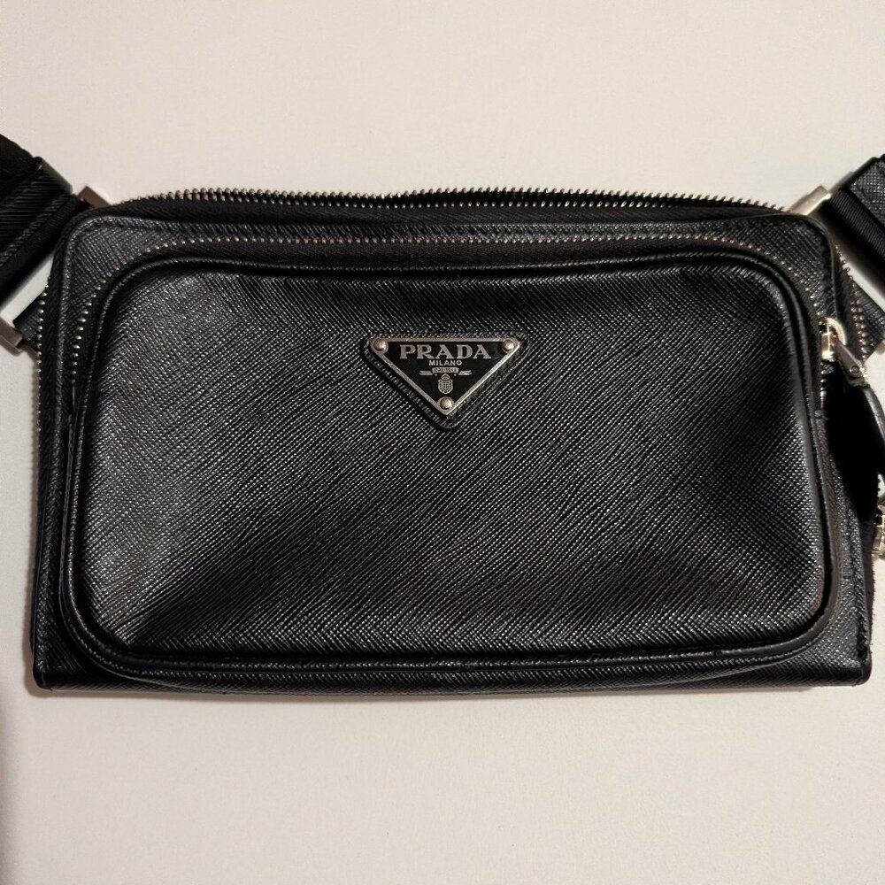 Prada Men’s Leather Bag – Authentic, Sleek, Timeless